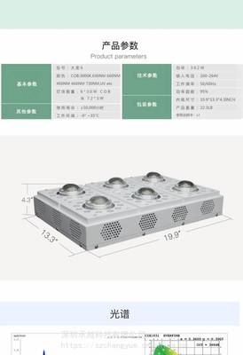 大棚瓜果種植燈 植物工廠 led植物生長燈 花卉補光燈